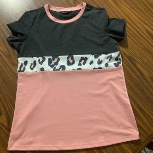 Shein | Small | Grey Peach Leopard